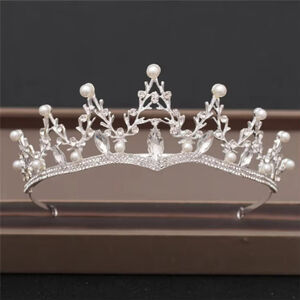 Beautiful Tiara / Crown with Rhinestones & Faux Pearls NWT